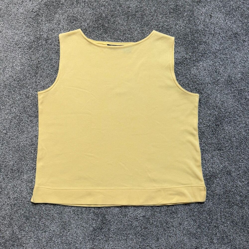 Vintage Moka Sport Butter Yellow Sleeveless Cotton Top Tank Size L